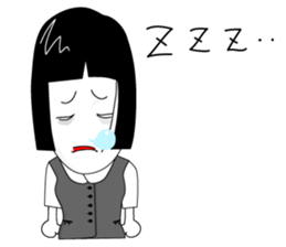 office lady tomu woman sticker #820247