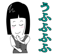 office lady tomu woman sticker #820263