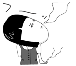 office lady tomu woman sticker #820272