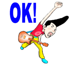 He playsguitar sticker #820711