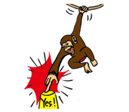 More than Monkey Under the Human sticker #820852