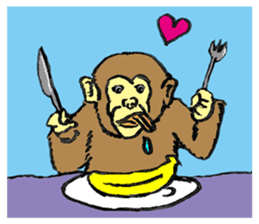 More than Monkey Under the Human sticker #820870