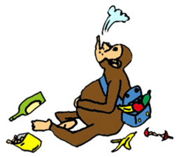 More than Monkey Under the Human sticker #820873