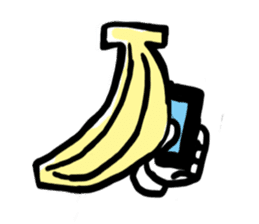 dog & banana sticker #820941