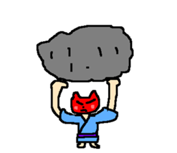 Cat ear man sticker #821982