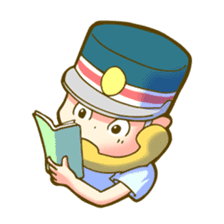 a train conductor boy "Suguru" sticker #822173