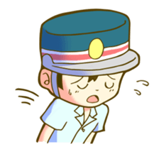 a train conductor boy "Suguru" sticker #822176