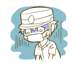 a train conductor boy "Suguru" sticker #822185