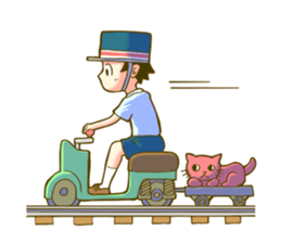 a train conductor boy "Suguru" sticker #822190