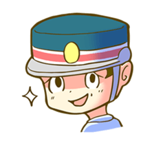a train conductor boy "Suguru" sticker #822193