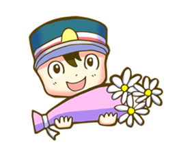 a train conductor boy "Suguru" sticker #822194