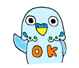 The parrot of a round eye sticker #822685