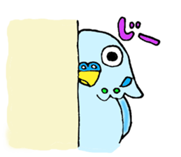 The parrot of a round eye sticker #822700