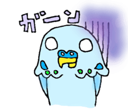 The parrot of a round eye sticker #822701