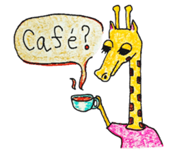 French giraffe sticker #823200