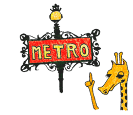 French giraffe sticker #823202