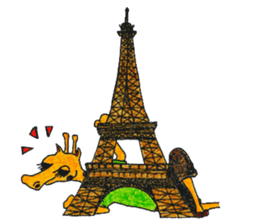 French giraffe sticker #823203