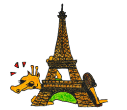 French giraffe sticker #823203
