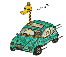 French giraffe sticker #823205