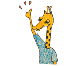 French giraffe sticker #823211