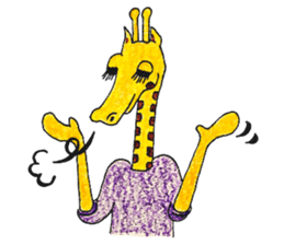 French giraffe sticker #823212