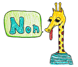 French giraffe sticker #823214