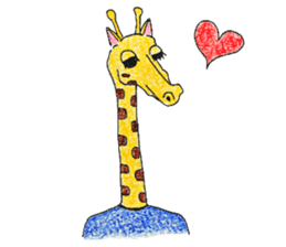 French giraffe sticker #823217
