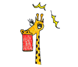 French giraffe sticker #823221
