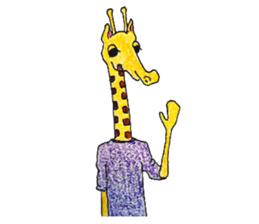 French giraffe sticker #823222