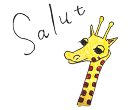 French giraffe sticker #823223