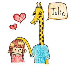 French giraffe sticker #823226