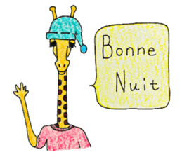 French giraffe sticker #823227