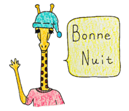French giraffe sticker #823227
