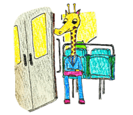 French giraffe sticker #823231