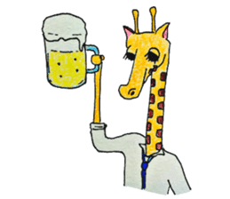 French giraffe sticker #823234