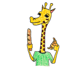 French giraffe sticker #823236