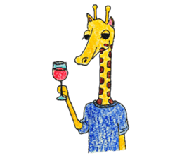 French giraffe sticker #823237