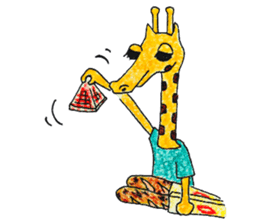 French giraffe sticker #823238