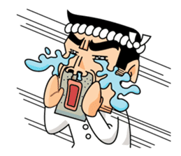 Japanese Stubborn man. Mr Ittetu. sticker #823285