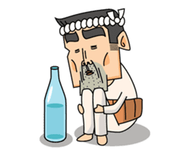 Japanese Stubborn man. Mr Ittetu. sticker #823286