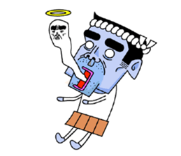 Japanese Stubborn man. Mr Ittetu. sticker #823287