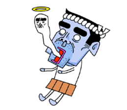 Japanese Stubborn man. Mr Ittetu. sticker #823287