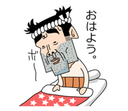 Japanese Stubborn man. Mr Ittetu. sticker #823291