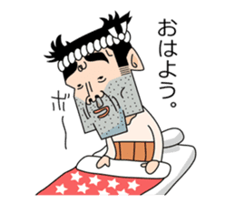 Japanese Stubborn man. Mr Ittetu. sticker #823291