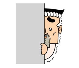 Japanese Stubborn man. Mr Ittetu. sticker #823310