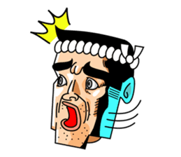 Japanese Stubborn man. Mr Ittetu. sticker #823315