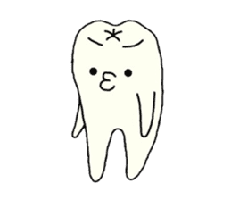 a tooth character sticker #823759