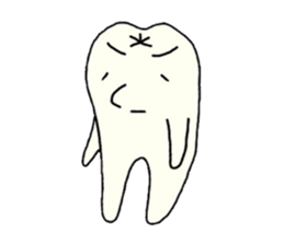 a tooth character sticker #823761