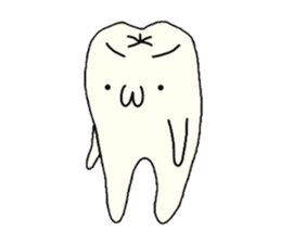 a tooth character sticker #823762