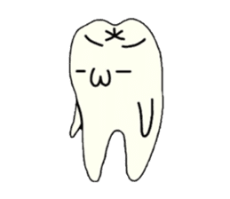 a tooth character sticker #823763